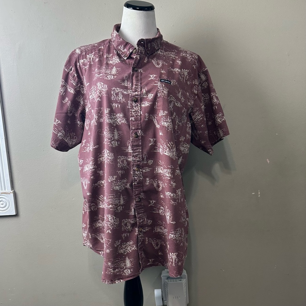Columbia men’s XL regular fit short sleeve button down outdoor desert shirt